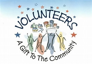 graphics that say volunteers are a gift to the community