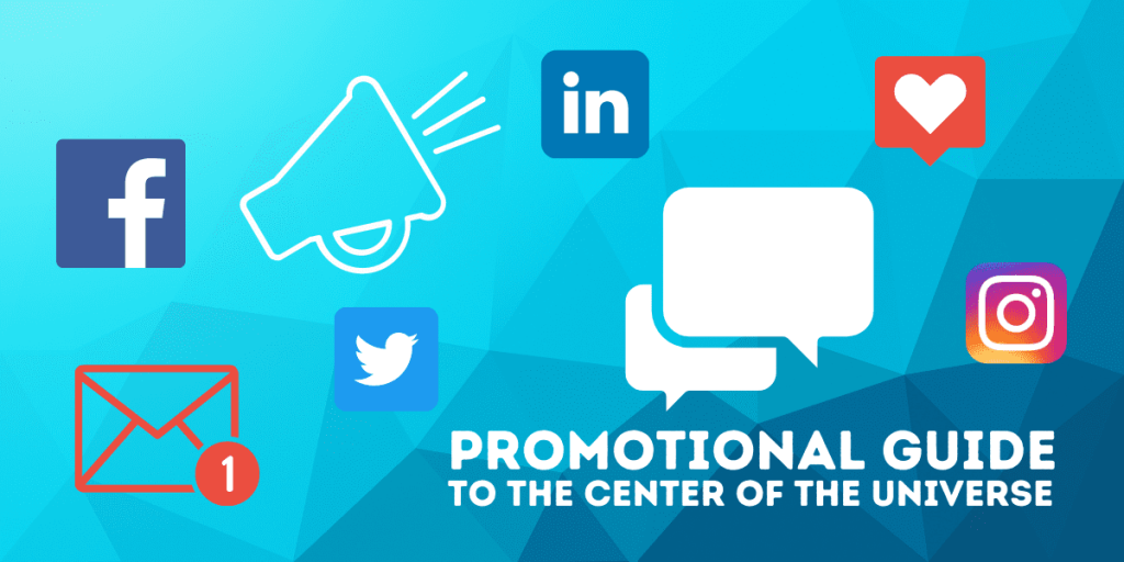 Image with social media icons for the promotional guide from the Fremont Chamber.